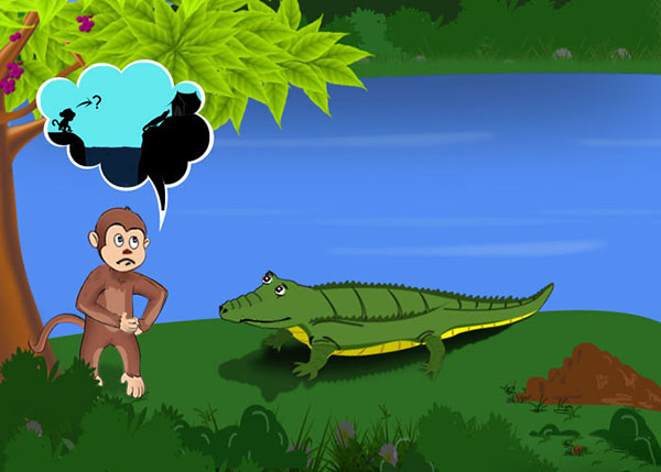 قصة التمساح والقرد
